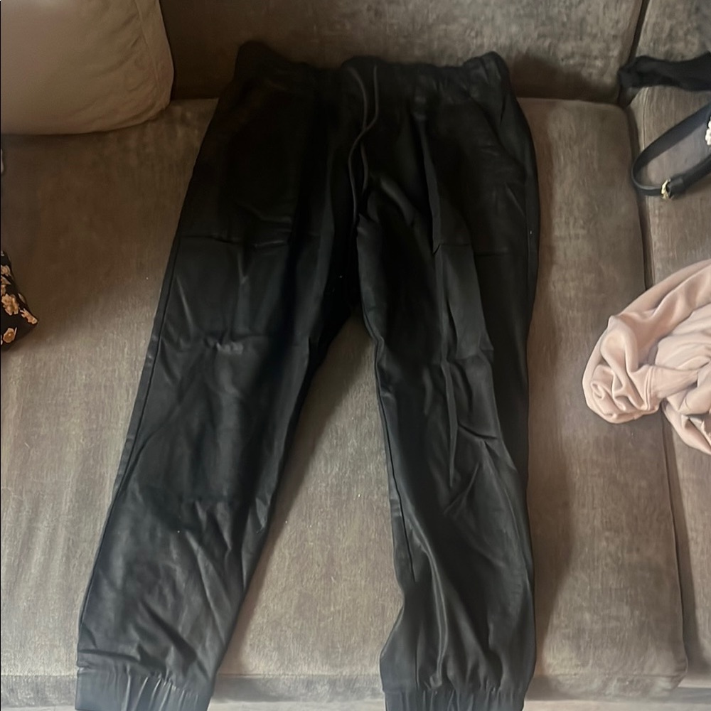 Cloth & Stone Black Joggers with Elastic Cuffs